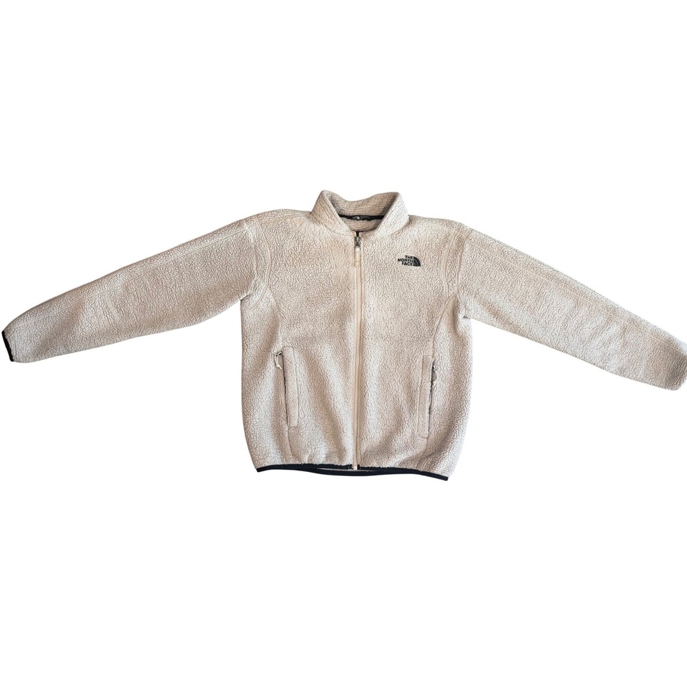 The North Face Osito Full Zip Fleece Jacket Cream Beige Womens Small Gorpcore